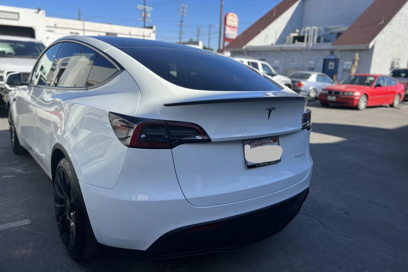 Tesla Model Y after repair, finished and polished