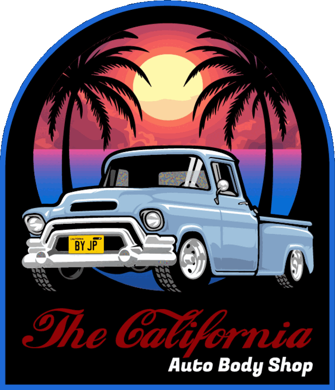 The California Auto Body Shop logo
