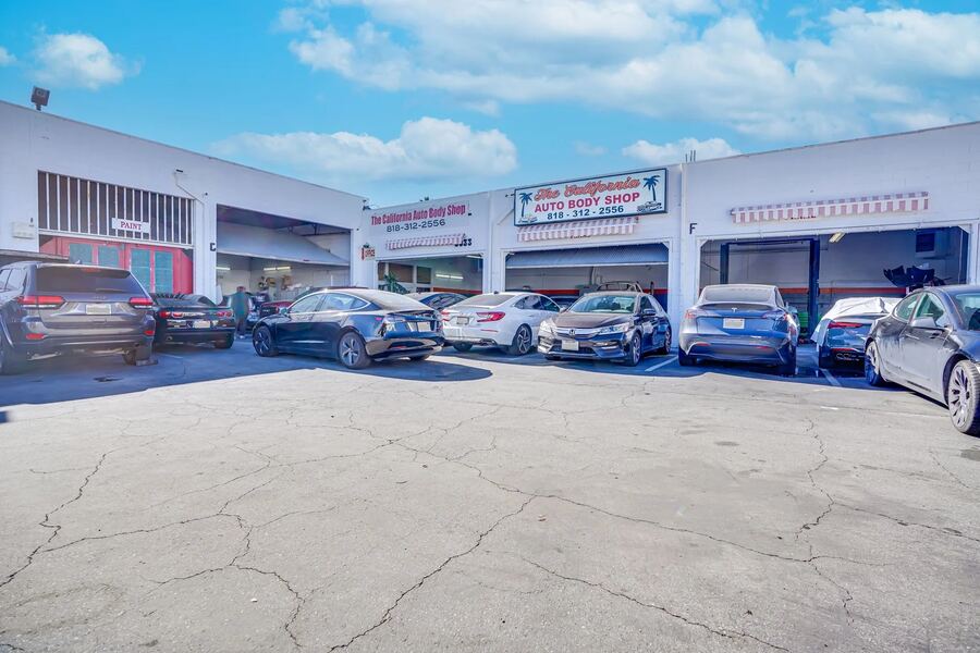 The California Auto Body Shop lot in Reseda